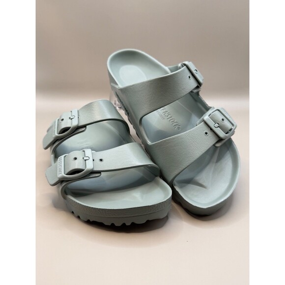 BIRKENSTOCK Arizona EVA Womens Sky Blue 1024588 Slides Slip On Buckle Size 5 - Picture 1 of 7